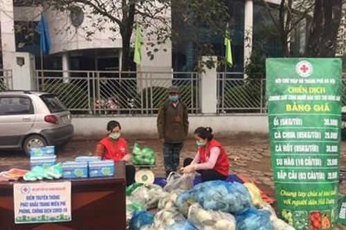 Hội Chữ thập đỏ Việt Nam hỗ trợ tiêu thụ hàng trăm tấn nông sản cho người dân vùng dịch