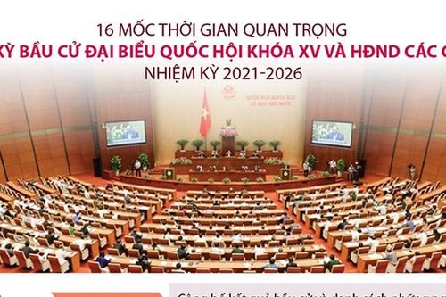16 mốc thời gian quan trọng về kỳ bầu cử ĐBQH khóa XV và HĐND các cấp