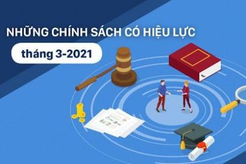 Những chính sách mới về kinh tế có hiệu lực từ tháng 3/2021