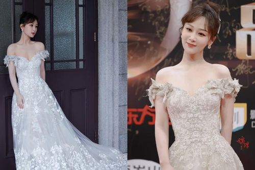 Dương Tử gây sốc vì đi giày bốt da siêu hầm hố cùng váy trắng bồng bềnh như cô dâu