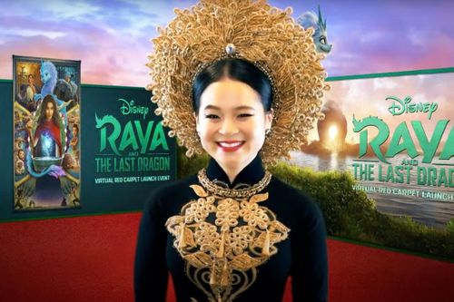 Công chúa Disney gốc Việt mặc áo dài trên thảm đỏ