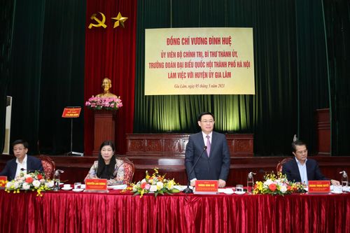 Bí thư Thành ủy Vương Đình Huệ: Huyện Gia Lâm cần đánh giá đúng tiềm năng, lợi thế để sớm phát triển lên quận