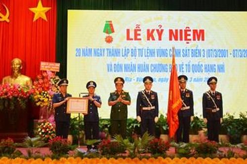 Vùng Cảnh sát biển 3 đón nhận Huân chương Bảo vệ Tổ quốc hạng Nhì
