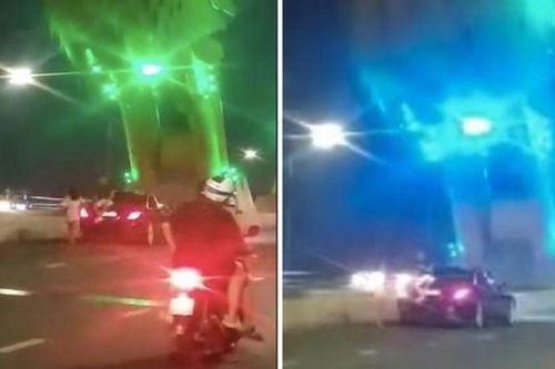 Xử phạt tài xế ngang nhiên dừng xe giữa cầu Rồng để ngắm cảnh, chụp hình