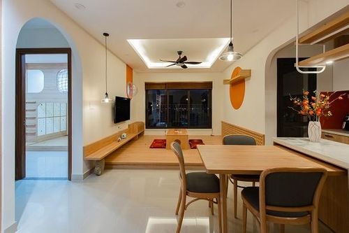 Căn hộ màu cam đất phong cách Nhật Bản cho gia chủ mệnh Hỏa