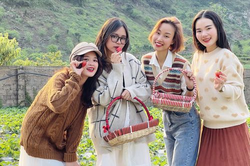 Hết mùa hoa lê, giới trẻ lại đổ xô checkin vườn dâu tây ở Mộc Châu