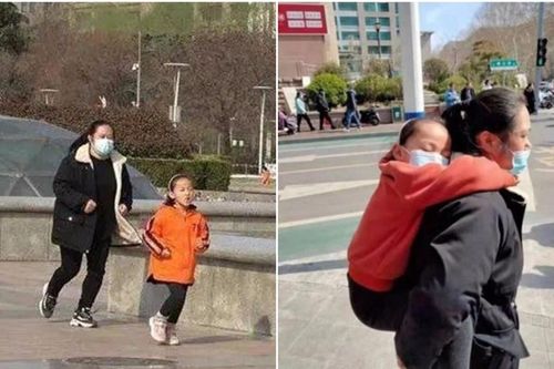 Cô bé 7 tuổi chạy 10km mỗi ngày, đến mệt lả trên lưng mẹ, biết lý do ai cũng cảm phục