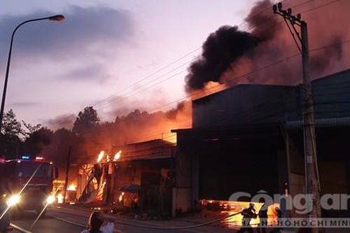 Hàng loạt ki ốt bị bà hỏa thiêu rụi ở Bình Dương