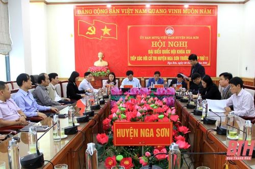 Đoàn đại biểu Quốc hội tỉnh Thanh Hóa tiếp xúc cử tri huyện Nga Sơn