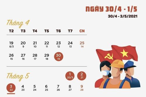 Người lao động được nghỉ 4 ngày liên tiếp dịp lễ 30-4 và 1-5 năm nay
