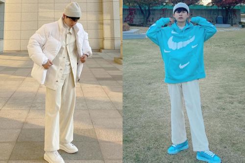 Chàng trai Hàn Quốc luôn mặc đồ đẹp với giày sneakers