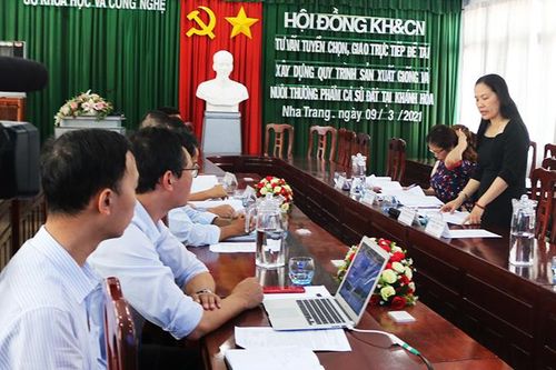 Giao đề tài sản xuất giống, nuôi thương phẩm cá sủ đất
