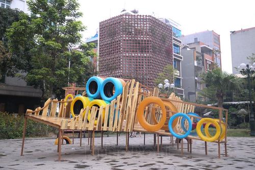 Hà Nội: Truyền thuyết Nỏ thần được đưa vào thiết kế sân chơi cho trẻ em