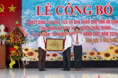 Bình Hòa trở thành xã nông thôn mới nâng cao đầu tiên của huyện Châu Thành