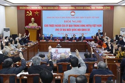 UBTƯ MTTQ Việt Nam giới thiệu 4 người ứng cử đại biểu Quốc hội khóa XV