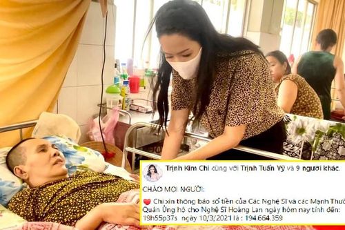 Trịnh Kim Chi kêu gọi được gần 200 trăm triệu đồng ủng hộ nghệ sĩ Hoàng Lan
