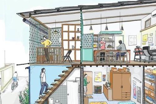 Cải tạo nhà mái tôn cũ kỹ giữa Thủ đô thành không gian hiện đại đáng sống