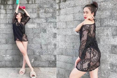 Chỉ với bikini và áo lưới, Hoàng Thùy Linh phô diễn body 'mướt mắt' bất chấp tuổi 33