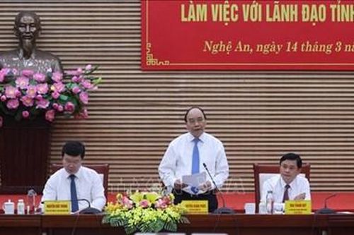 Thủ tướng Nguyễn Xuân Phúc thăm và làm việc tại tỉnh Nghệ An