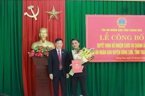 Thanh Hóa: Công bố quyết định bổ nhiệm Chánh án TAND huyện Đông Sơn