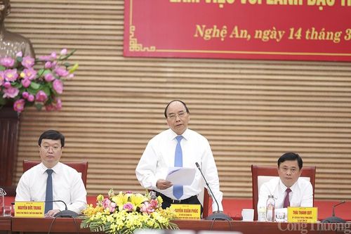 Thủ tướng: 'Nghệ An cần phát triển theo chiều rộng sang chiều sâu, có tầm nhìn dài hạn hơn và tập trung'