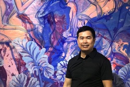 Họa sĩ Nguyễn Lương Huyên 'phải lòng' những cô nàng màu xanh