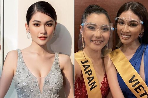 Á hậu Thùy Dung diện váy xẻ vòng 1 nóng bỏng, Ngọc Thảo bắt đầu 'bung lụa' tại Miss Grand