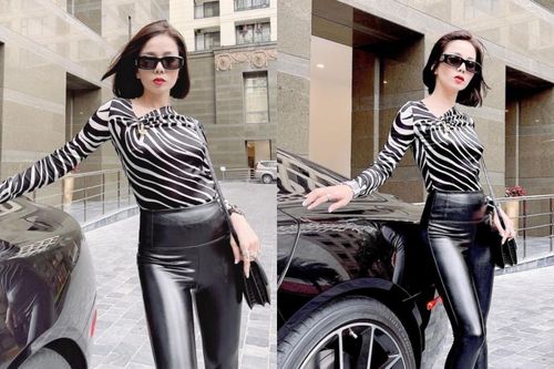 Lệ Quyên khiến fan no mắt khi mặc quần da ôm sát thách thức mọi mỡ thừa