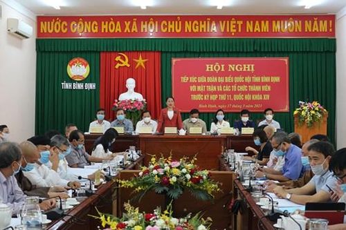 Bình Định: Hội nghị tiếp xúc cử tri trước kỳ họp thứ 11
