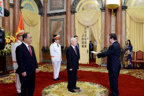 Đại sứ các nước đến trình Quốc thư lên Tổng Bí thư, Chủ tịch nước Nguyễn Phú Trọng