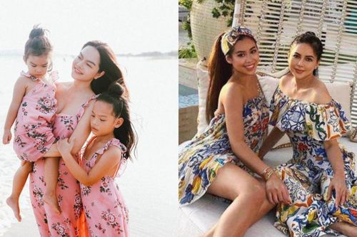 Phạm Quỳnh Anh, mẹ con rich kid Tiên Nguyễn diện váy hoa ngọt ngào - xứng đáng họa tiết 'đỉnh của chóp'