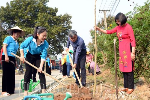 Ra quân trồng cây ban tại xã Mường Phăng
