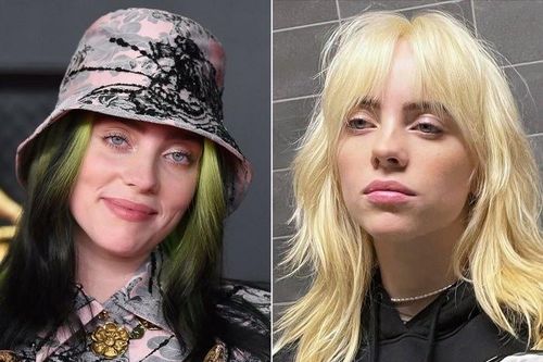 Billie Eilish nhuộm tóc màu bạch kim