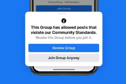 Facebook thêm tính năng cảnh báo khi tham gia nhóm vi phạm quy tắc
