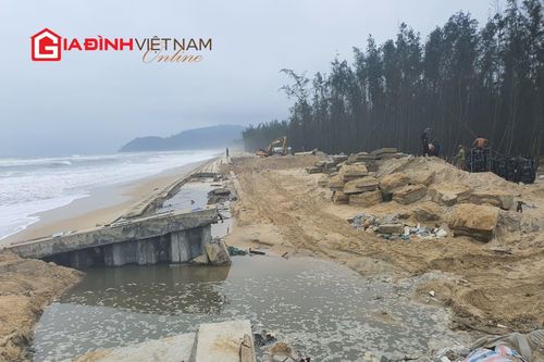 Kè biển hơn 300 tỷ đồng vỡ toác khi đang thi công: Bảo hiểm chi trả 4 tỷ đồng