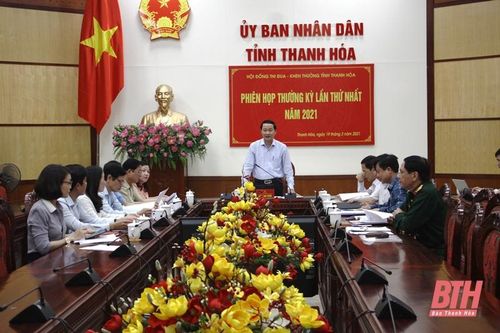 Hội đồng Thi đua - Khen thưởng tỉnh họp phiên thường kỳ lần thứ nhất năm 202 1