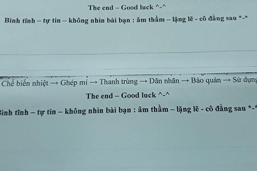 Đọc lời nhắn nhủ của giáo viên trên tờ đề kiểm tra, teen giật mình quay lại nhìn phía sau