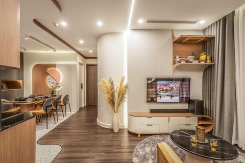 Căn hộ 120 m2 với những đường cong mềm mại tại Hà Nội
