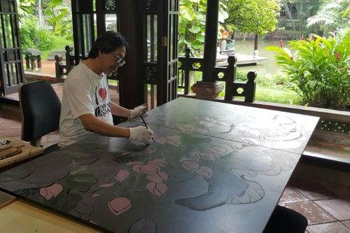Tỉ mỉ 'Giấc mơ' sơn mài