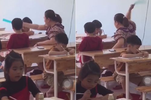 Clip cô giáo dùng thước đánh học sinh trong lúc dạy học khiến dân mạng tranh cãi 'nảy lửa'