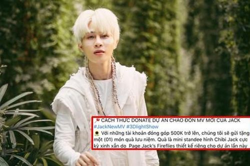 Quản trị viên FC của Jack kêu gọi ủng hộ MV mới nhưng nội dung lại gây tranh cãi
