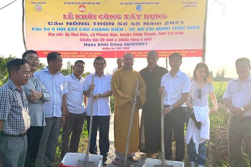 Chùa Long Bửu khởi công xây dựng cầu nông thôn số 45 năm 2021