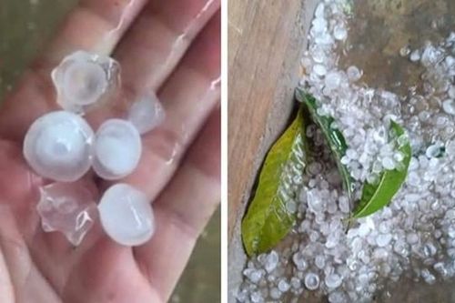 Lào Cai xuất hiện mưa đá trong cơn dông