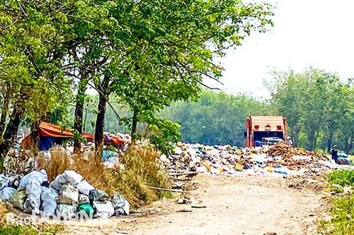 Bãi trung chuyển rác nhếch nhác ven quốc lộ 51