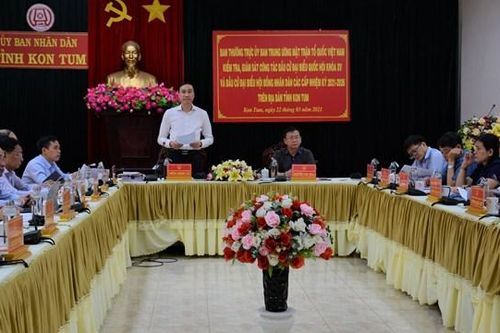Kon Tum: Ủy ban Trung ương MTTQ Việt Nam làm việc với Ủy ban Bầu cử tỉnh