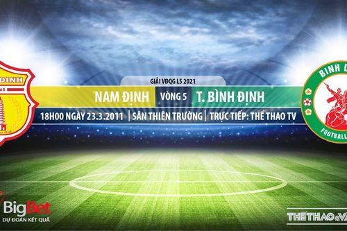 Soi kèo nhà cái Nam Định vs Bình Định. TTTV trực tiếp bóng đá Việt Nam