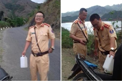 Hết xăng giữa đường cô gái bỗng có 'quý nhân phù trợ'