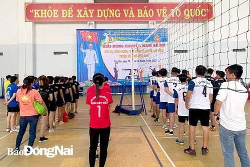 Khai mạc Giải bóng chuyền nam, nữ trong công nhân viên chức lao động