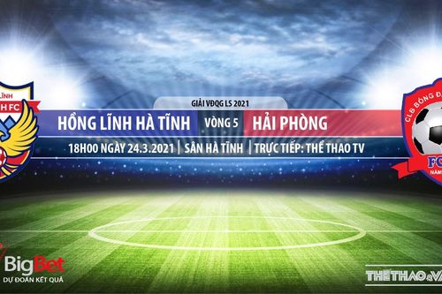 Soi kèo nhà cái Hồng Lĩnh Hà Tĩnh vs Hải Phòng. TTTV trực tiếp bóng đá Việt Nam