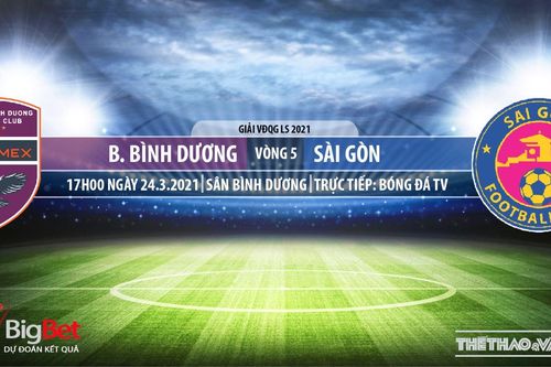 Soi kèo nhà cái Bình Dương vs Sài Gòn. BĐTV trực tiếp bóng đá Việt Nam